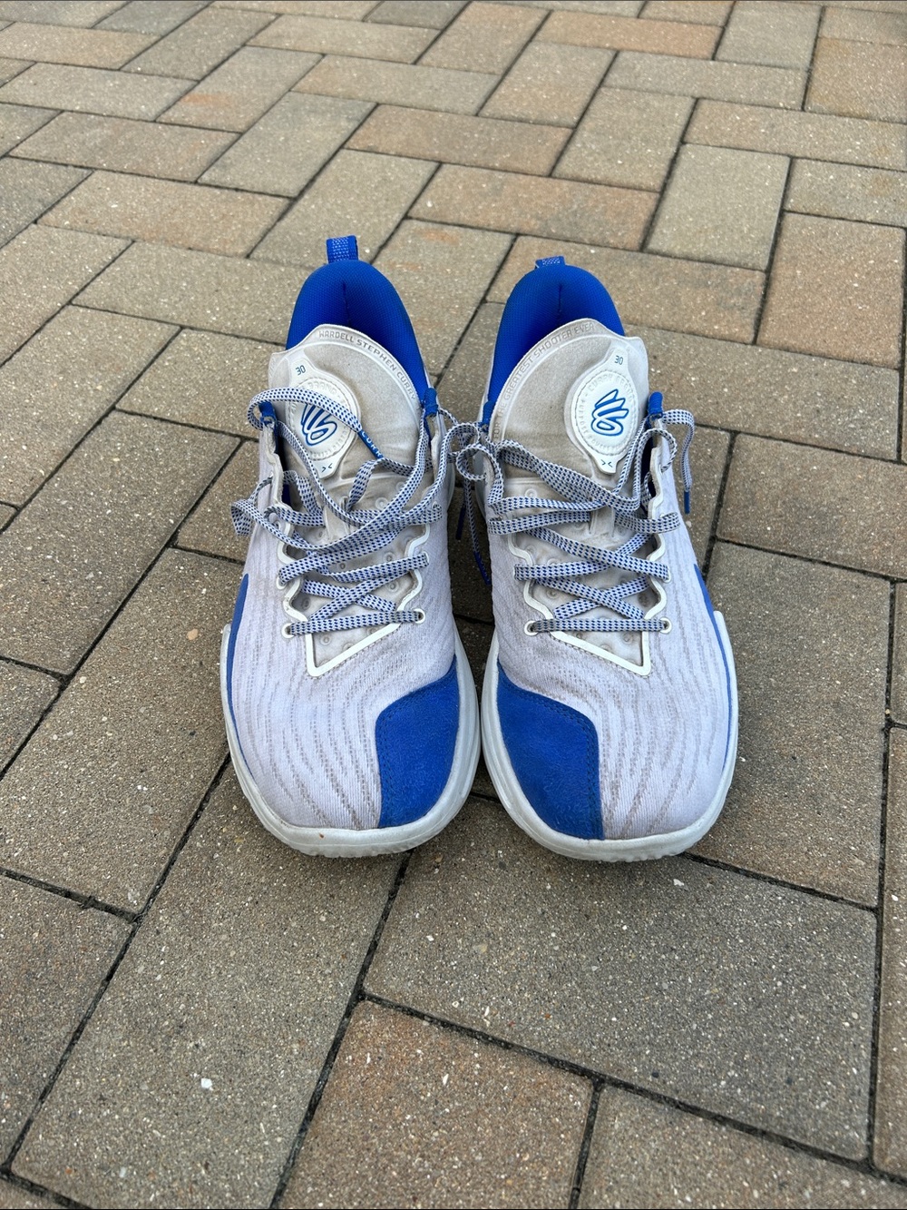 Under Armour Gray and Blue Men's Athletic Shoes - Curry 12 Team